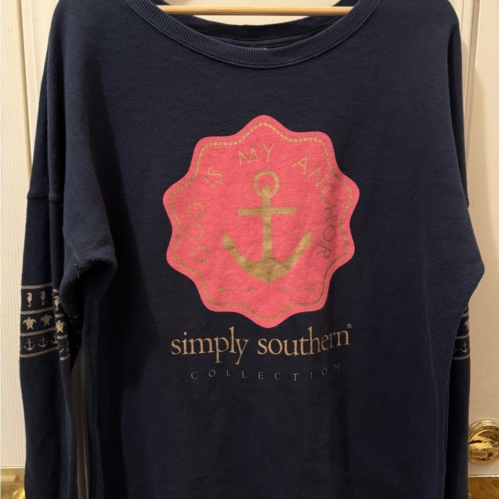 Simply Southern "God Is My Anchor" Sweatshirt - Picture 3 of 9